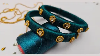 Silk Thread Bangle l Easy Crafts with Silk Thread