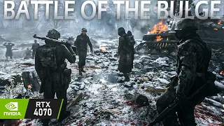 Battle Of The Bulge | Call Of Duty WWII | RTX 4070 ULTRA Realistic Graphics