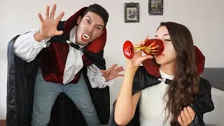 DIVENTO UN VAMPIRO PER 24 ORE! *lo spirito di halloween ci ha trasformato*