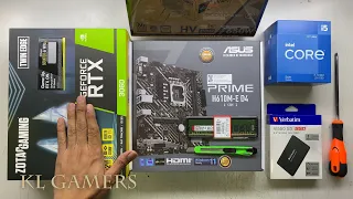 intel Core i5 12400F ASUS PRIME H610M-E D4 ZOTAC RTX3060 Gaming PC Build Thermaltake H24