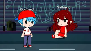 Friday Night Funkin Boyfriend & Girlfriend Swap Clothes! | Gacha Life Clothes Swap