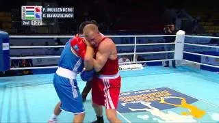 Men's Light Heavy (81kg) - Quarter Final - Peter MULLENBERG (NED) vs Oybek MAMAZULUNOV (UZB)