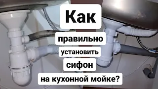 Как правильно собрать и установить сифон на кухонной мойке?