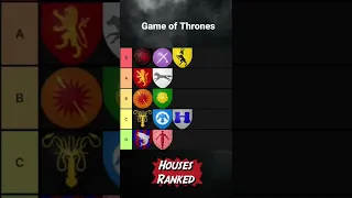 Game of Thrones Houses Tier List #shorts