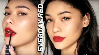 Everyday Red Lip Makeup Look! | Sian Lilly
