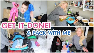 GET IT ALL DONE | Pack with me ✈️ What's in kids carry on luggage + Meal Inspo!