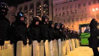 Berkut and Police Security Forces Preparing for the Maidan Cleanup, Kiev, Ukraine 10.12.2013