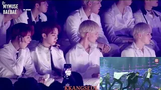 181106 WANNA ONE (워너원) Reaction to BTS 'I'm Fine' at 2018 MGA AWARDS