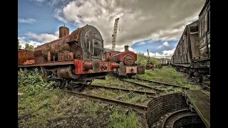 EXPLORING AN ABANDONED TRAIN YARD - **OLD STEAM TRAINS**