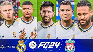 FIFA 24 - PS5 | Ronaldo,Messi,Neymar,Mbappe Haaland All Stars | REAL MADRID VS LIVERPOOL