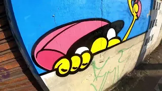 GRAFFITI - PARTE (painting a graffiti bombing with stylish character)