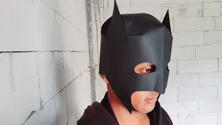 CARA MEMBUAT TOPENG BATMAN || DIY BATMAN MASK