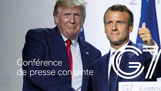 G7 Biarritz - Conférence de presse conjointe avec le Président américain Donald J. Trump