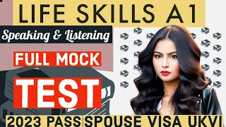 Life Skills A1 IELTS UKVI Spouse Visa Test||Speaking & Listening|| Recent Topics Full Mock Test 2023