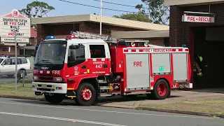 Fire & Rescue NSW P447 (Swansea) Returning To Station + NSW Ambulance Car 4245 Responding To A Call