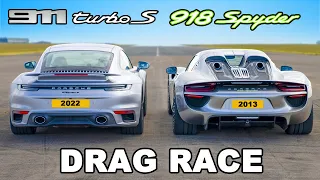 Porsche 918 Spyder v 911 Turbo S: DRAG RACE