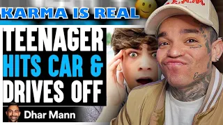 Dhar Mann - Teen HITS CAR and DRIVES OFF, What Happens Next Is Shocking [reaction]