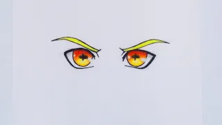 Как нарисовать глаза Наруто с чакрой девятихвостого лиса | How to draw eyes Naruto #Shorts