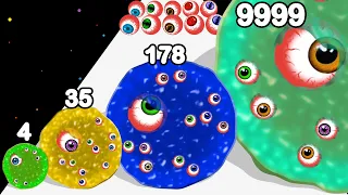 ALIEN BLOB.IO - Level Up 'Blob Merge' 2D Color ASMR Games (Eye Blob Monster)