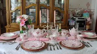 Royal Albert New Country Roses Tablescape 2023