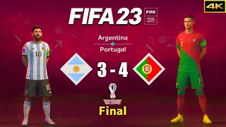 FIFA 23 - ARGENTINA vs. PORTUGAL - FIFA World Cup Final - Messi vs. Ronaldo - PS5™ [4K]