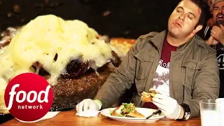 Can Adam Survive This Insane Ghost Chilli Burger Challenge?! | Man v Food