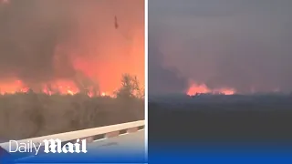 Nuclear weapons plant threatened by out-of-control wildfire tearing through Texas