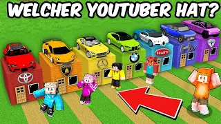 Welcher YouTuber hat das BESTE AUTO in Minecraft?