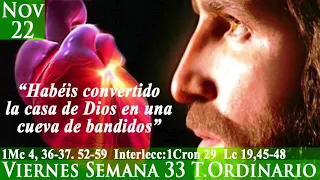 Evangelio de hoy viernes 22 de noviembre XXXIII VIERNES DEL TIEMPO ORDINARIO P. Guillermo Serra L.C.