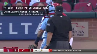 Cardinals and Reds benches clearing incident