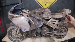 TIMELAPSE HONDA CBR pocket bike RESTORATION FINAL PART