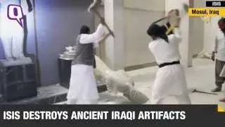 Video Shows ISIS Militants Destroying Ancient Artifacts in  Mosul