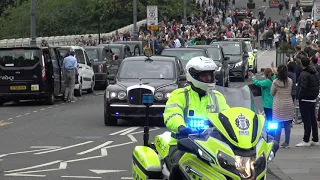 *ROYAL ESCORT* Her Majesty The Queen arrives in Edinburgh.