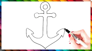 How To Draw An Anchor Step By Step | Anchor Drawing EASY