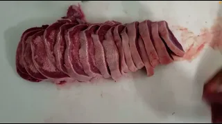 How to cut beef cow tongue Beef cow tongue recipe