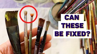 Can Damaged Brushes Be Fixed? Paint Brush Hack TESTED