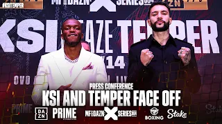 KSI and Faze Temper FACE OFF at press conference | Misfits Boxing