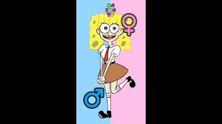 Spongebob squarepants gender swap | Spongebob Con Género Opuesto #shortsvideo #shorts #genderbend