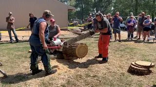 Badger Steam and Gas Old Chainsaw Demonstration 2023