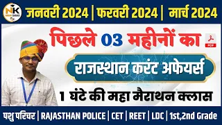 LAST 3 MONTH Rajasthan current Affairs in Hindi (JAN,FEB,MARCH) 2024 | RPSC, RSMSSB | NANAK CLASSES