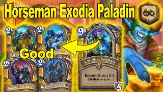 NEW Exodia Horseman Paladin Deck With Uther DK Hero Card At Showdown in the Badlands | Hearthstone