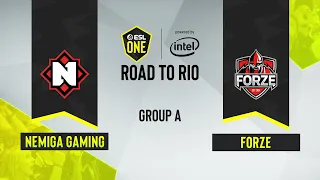 CS:GO - forZe vs. Nemiga Gaming [Mirage] Map 2 - ESL One Road to Rio - Group A - CIS