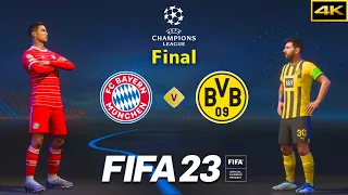 FIFA 23 - BAYERN MÜNCHEN vs. DORTMUND - Ft. Ronaldo, Messi - UEFA Champions League Final - PS5™ [4K]