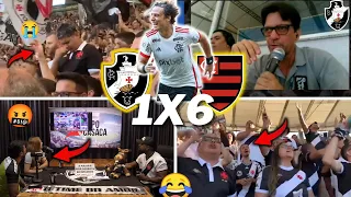 REAÇÕES DOS VASCAINOS A GOLEADA DO MENGÃO- VASCO 1X6 FLAMENGO- BRASILEIRÃO 2024- VAMOS RIR KKKKK