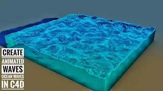 Creating Realistic Displaced Water in C4D 2017 || C4D Tutorial: How to make an Ocean, Waves or Water