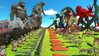 Godzilla x King Kong War - Team Godzilla 2014 + King Kong VS Team Green Biollante x Titanus Red
