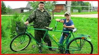 Самодельный велосипед тандем от Сергея Юрьевича. 🚲🚴🚲🚵