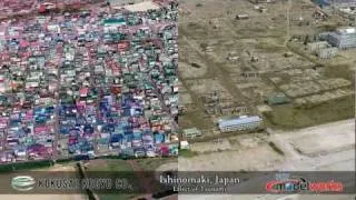 Ishinomaki Japan Tsunami Before and After Urban 3D Model from PLW Modelworks