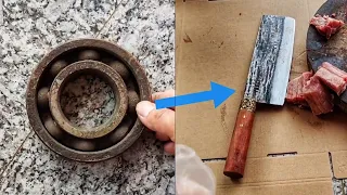 Turning a Rusty Bearing into a nice kitchen knife