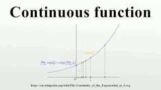 Continuous function